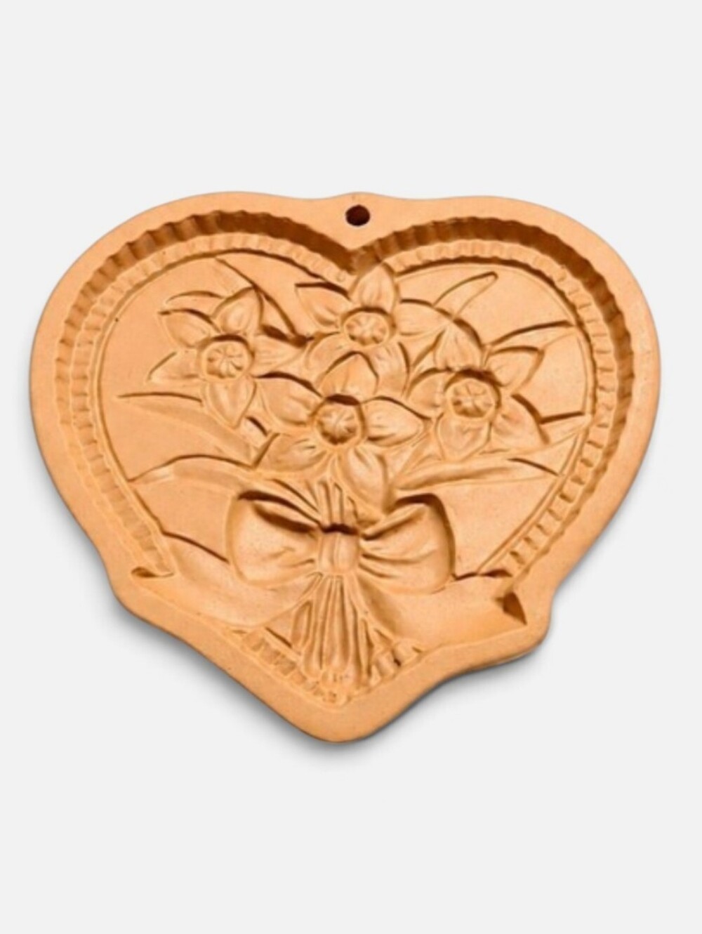 Brown Bag Cookie Art Heart-Shaped Daffodil Cookie Mold 1990